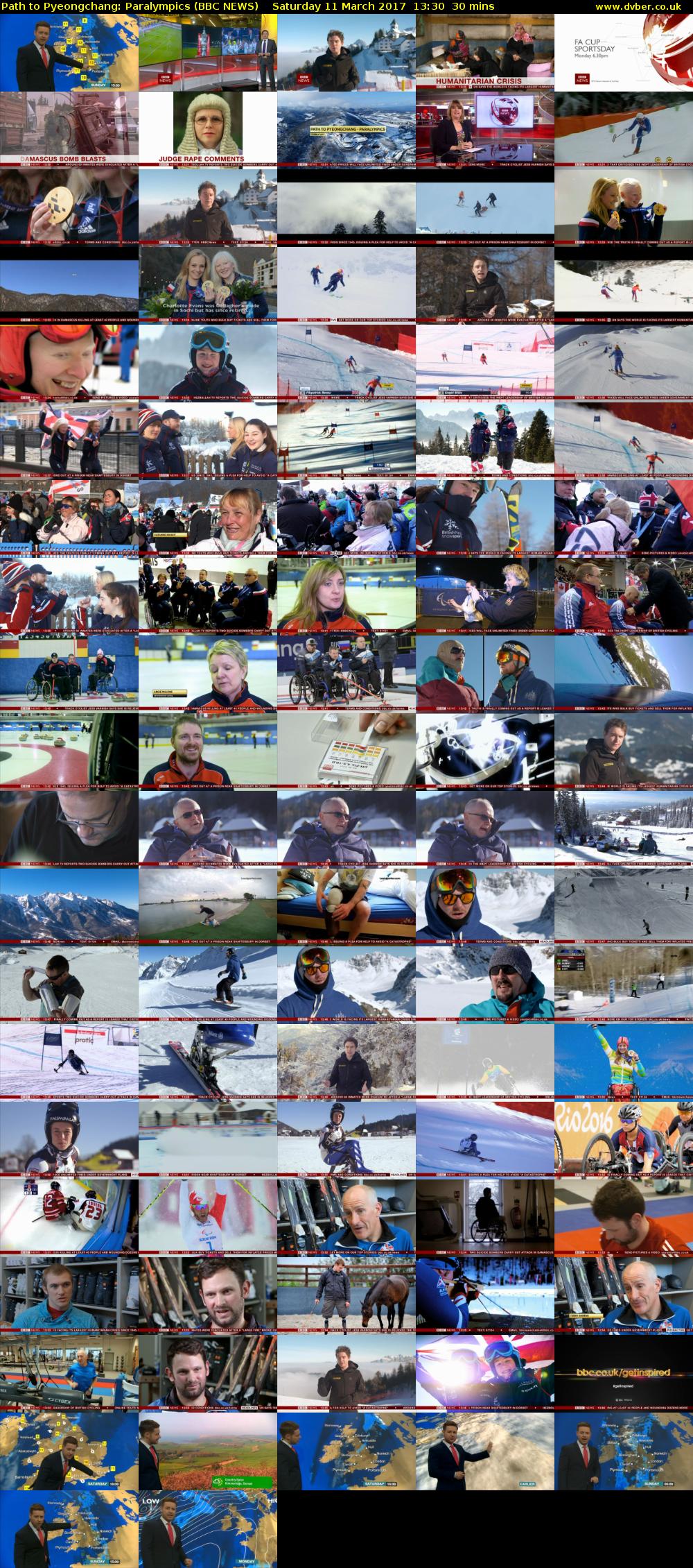 Path to Pyeongchang: Paralympics (BBC NEWS) Saturday 11 March 2017 13:30 - 14:00