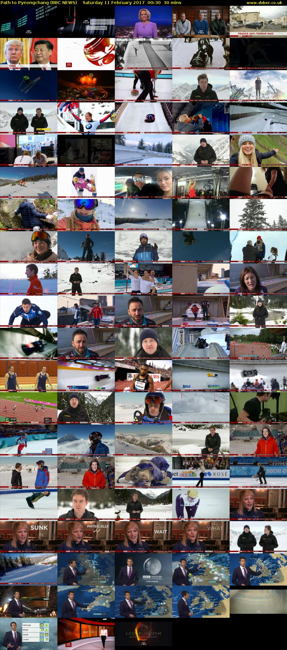 Path to Pyeongchang (BBC NEWS) Saturday 11 February 2017 00:30 - 01:00