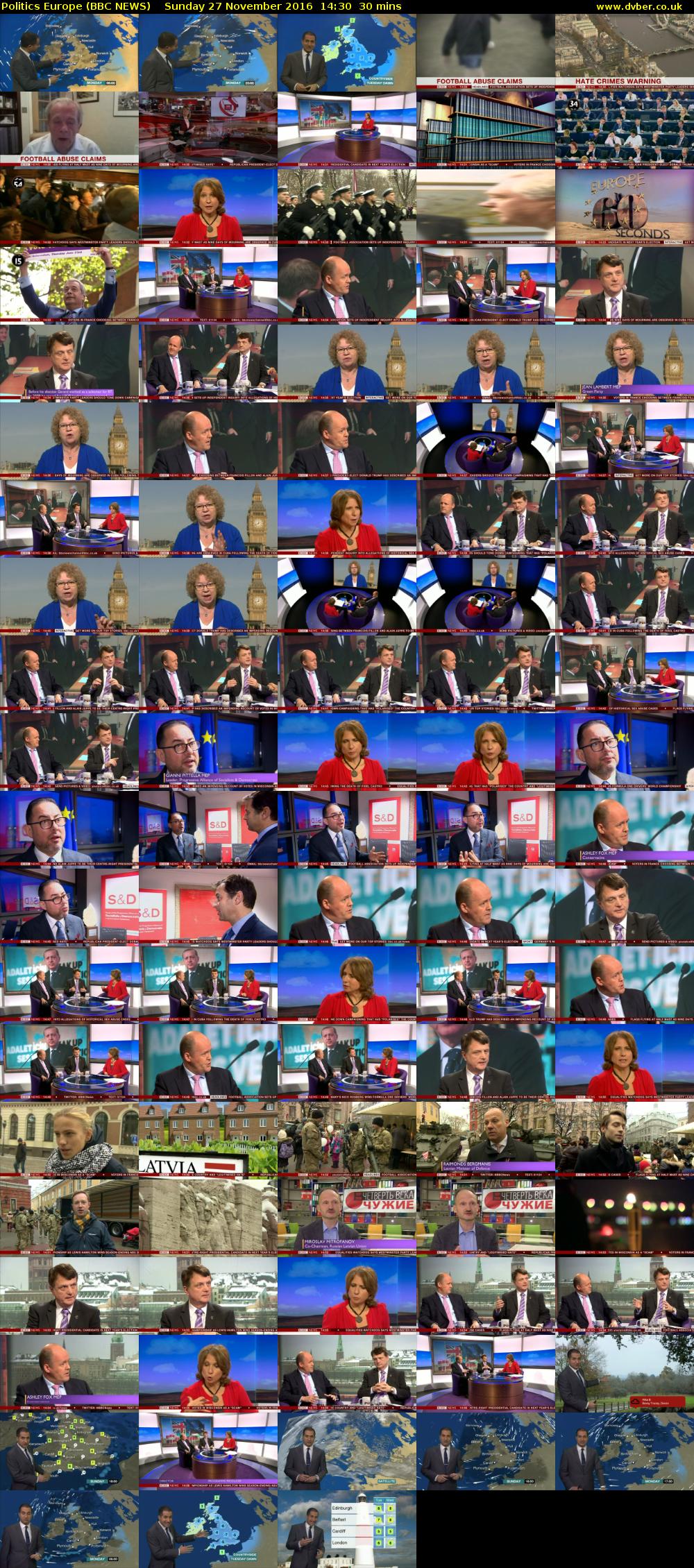 Politics Europe (BBC NEWS) Sunday 27 November 2016 14:30 - 15:00