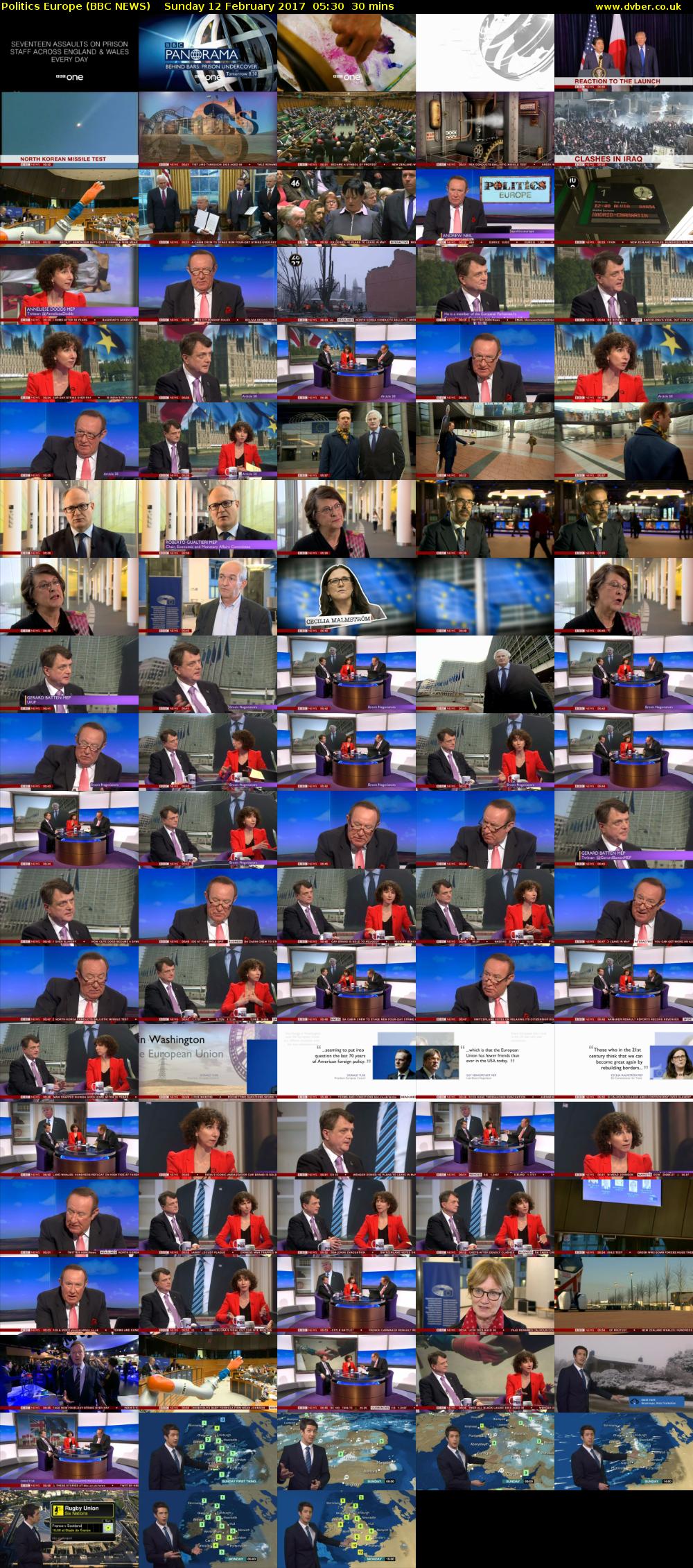 Politics Europe (BBC NEWS) Sunday 12 February 2017 05:30 - 06:00