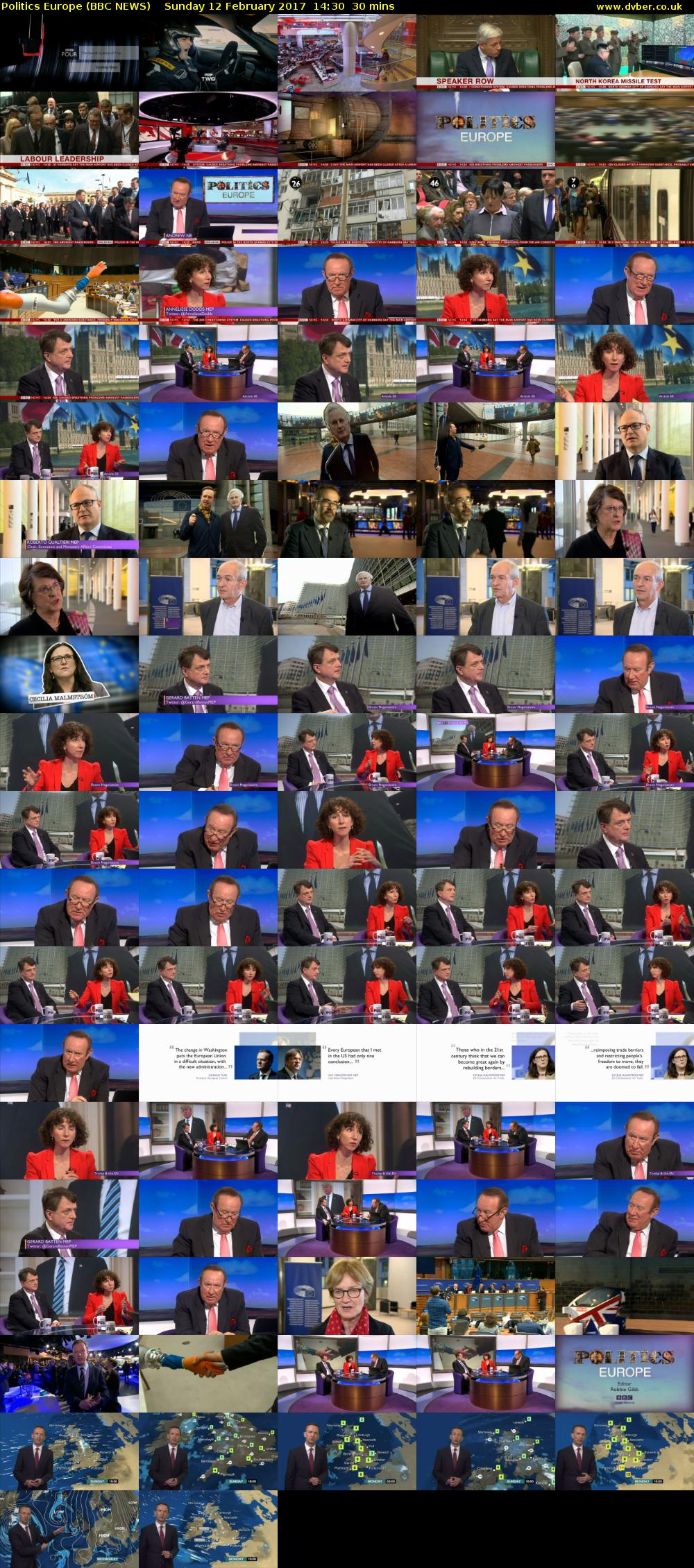 Politics Europe (BBC NEWS) Sunday 12 February 2017 14:30 - 15:00