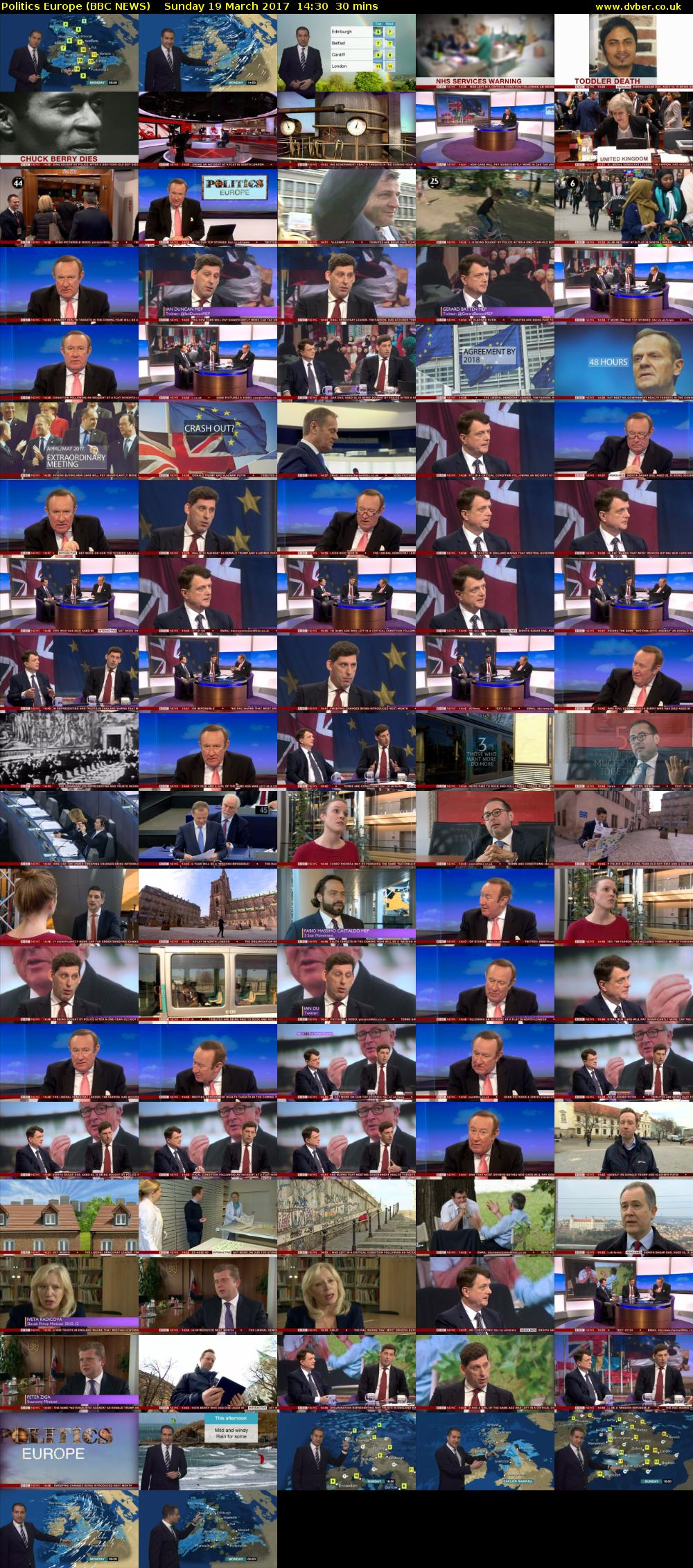 Politics Europe (BBC NEWS) Sunday 19 March 2017 14:30 - 15:00