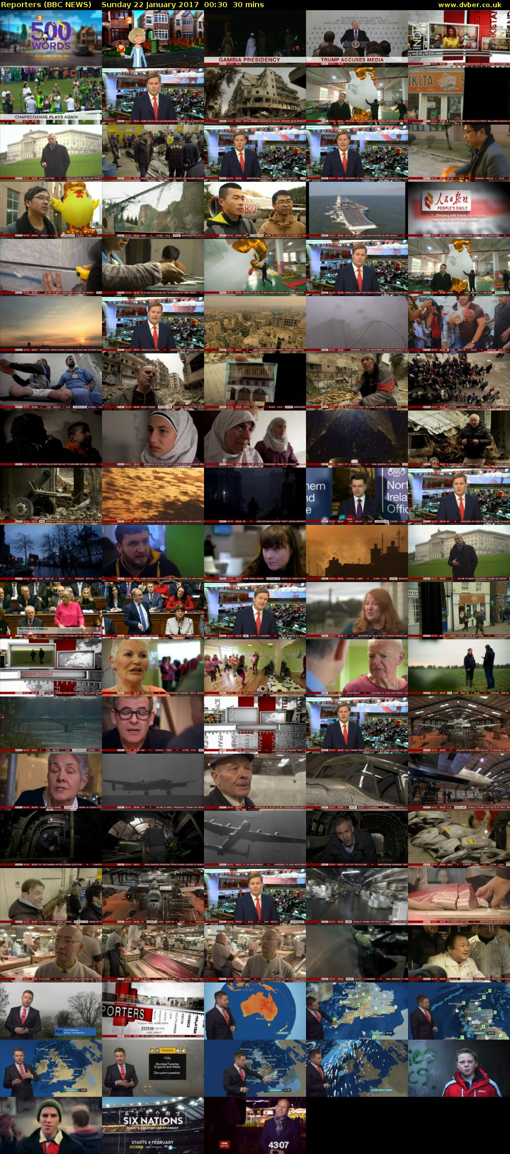 Reporters (BBC NEWS) Sunday 22 January 2017 00:30 - 01:00