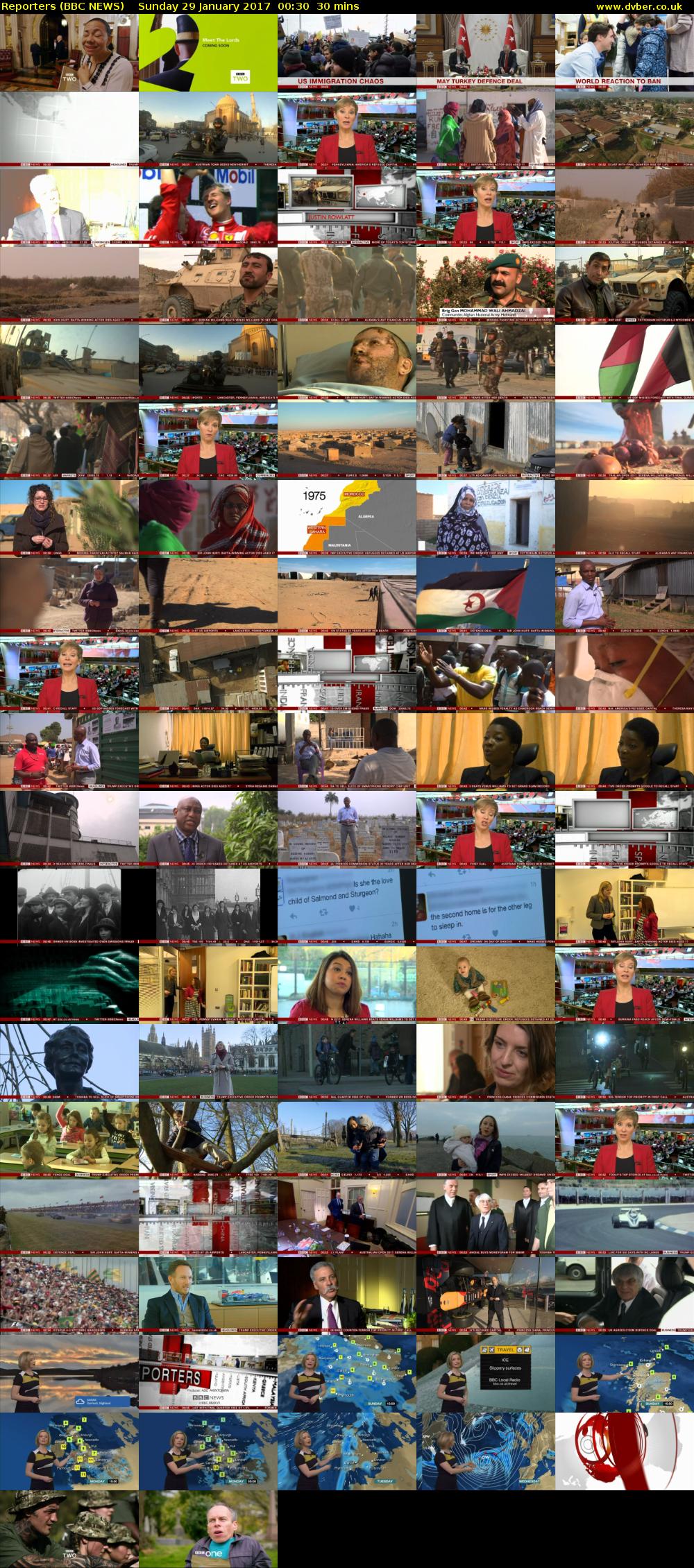 Reporters (BBC NEWS) Sunday 29 January 2017 00:30 - 01:00