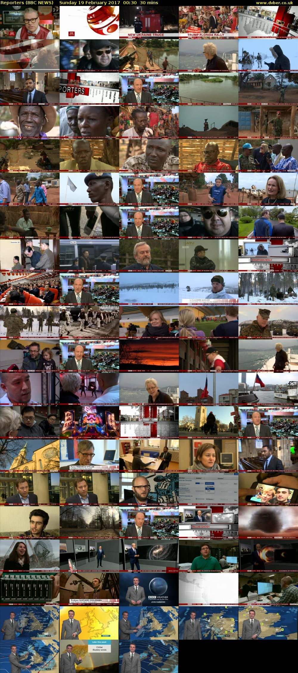 Reporters (BBC NEWS) Sunday 19 February 2017 00:30 - 01:00