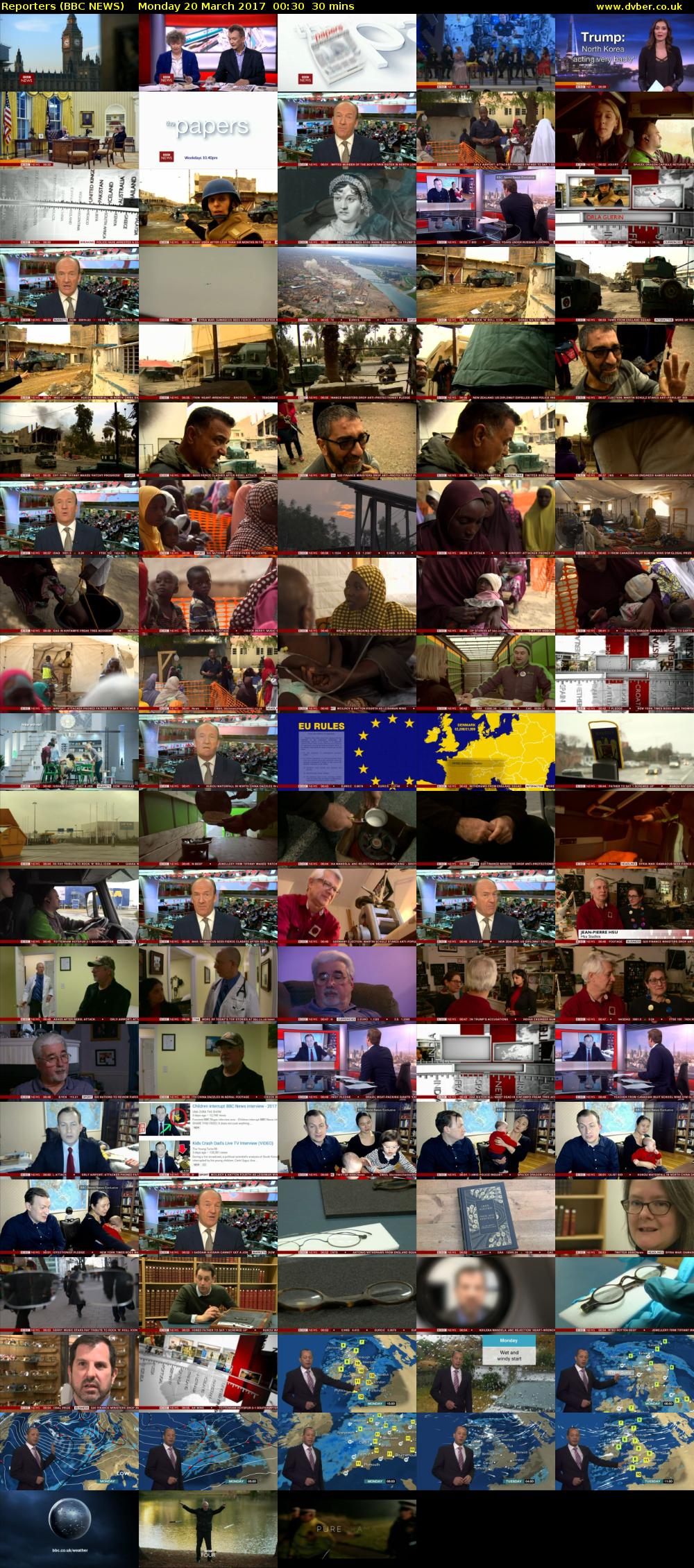 Reporters (BBC NEWS) Monday 20 March 2017 00:30 - 01:00