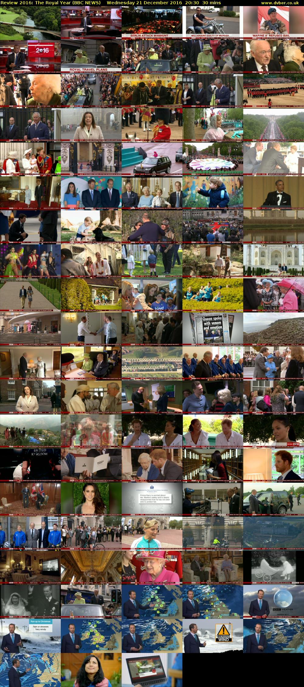 Review 2016: The Royal Year (BBC NEWS) Wednesday 21 December 2016 20:30 - 21:00