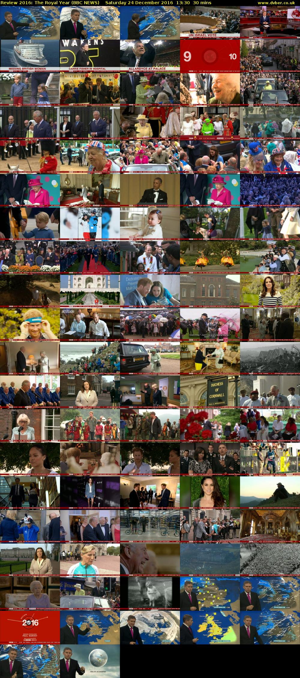 Review 2016: The Royal Year (BBC NEWS) Saturday 24 December 2016 13:30 - 14:00