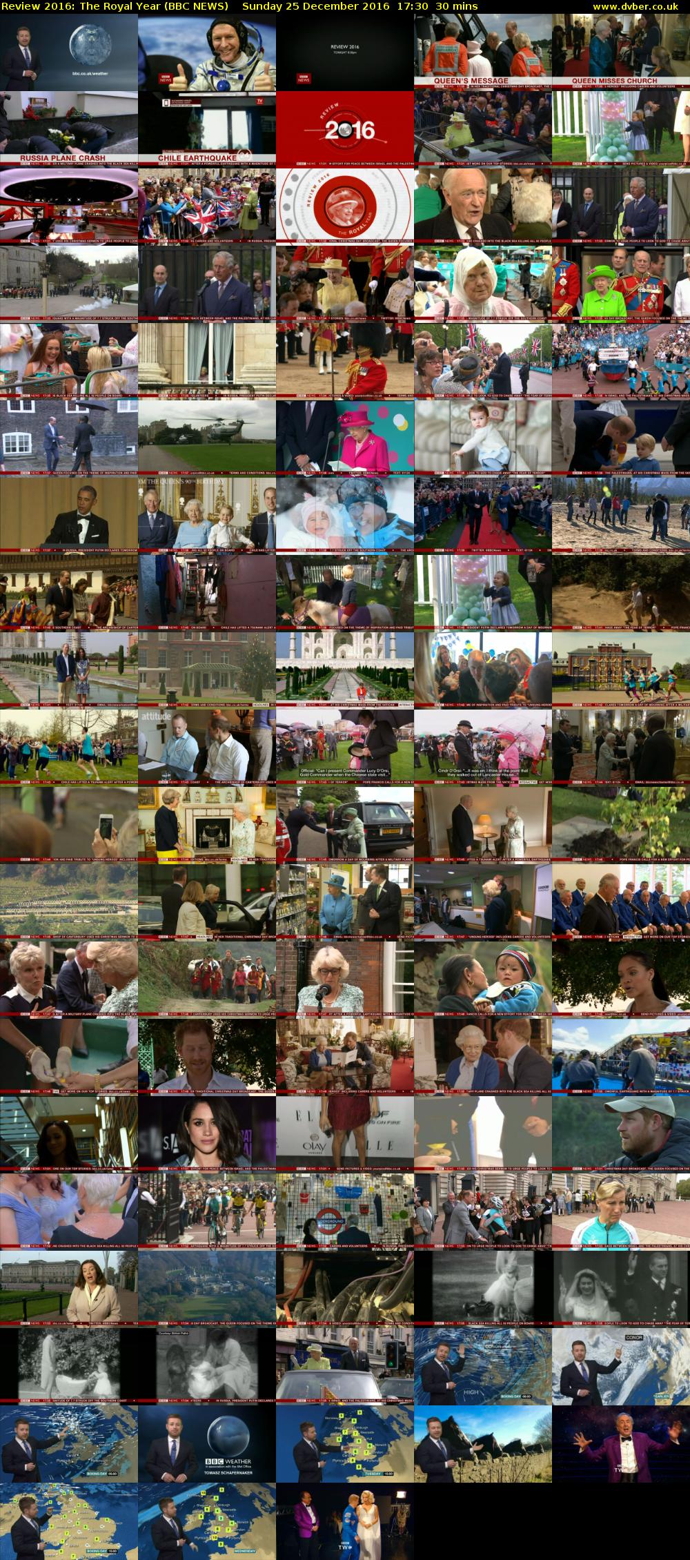 Review 2016: The Royal Year (BBC NEWS) Sunday 25 December 2016 17:30 - 18:00