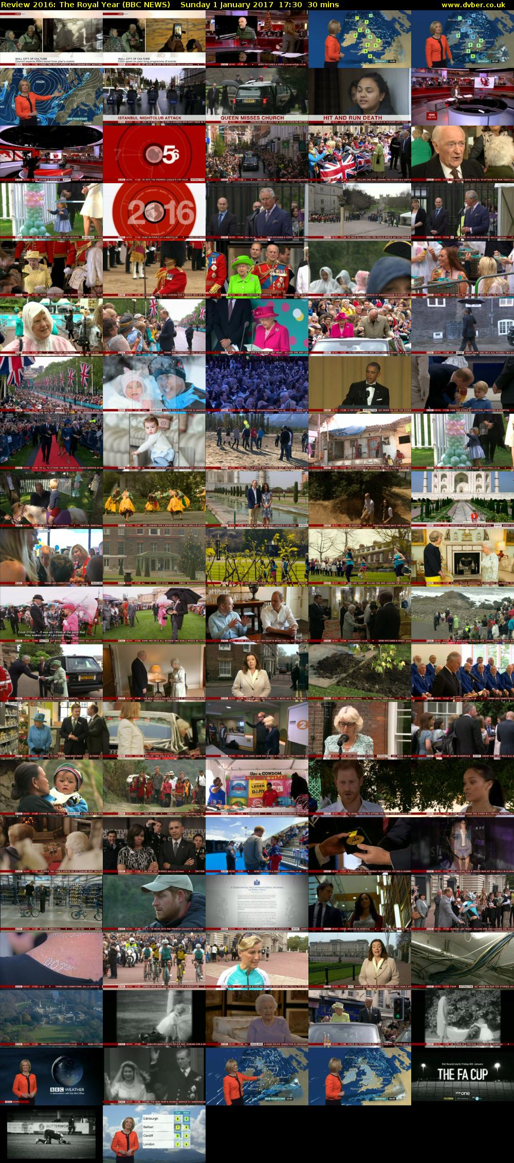 Review 2016: The Royal Year (BBC NEWS) Sunday 1 January 2017 17:30 - 18:00