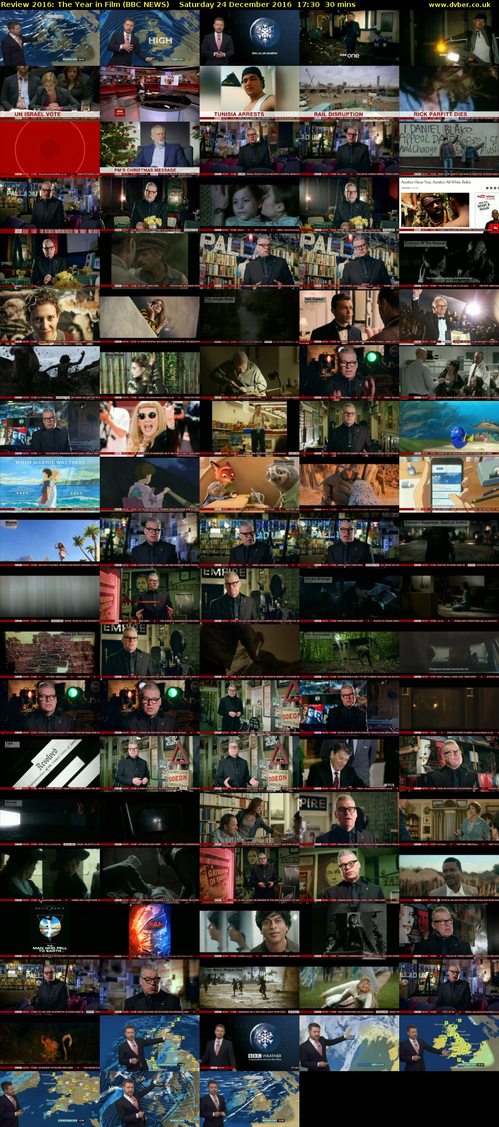 Review 2016: The Year in Film (BBC NEWS) Saturday 24 December 2016 17:30 - 18:00