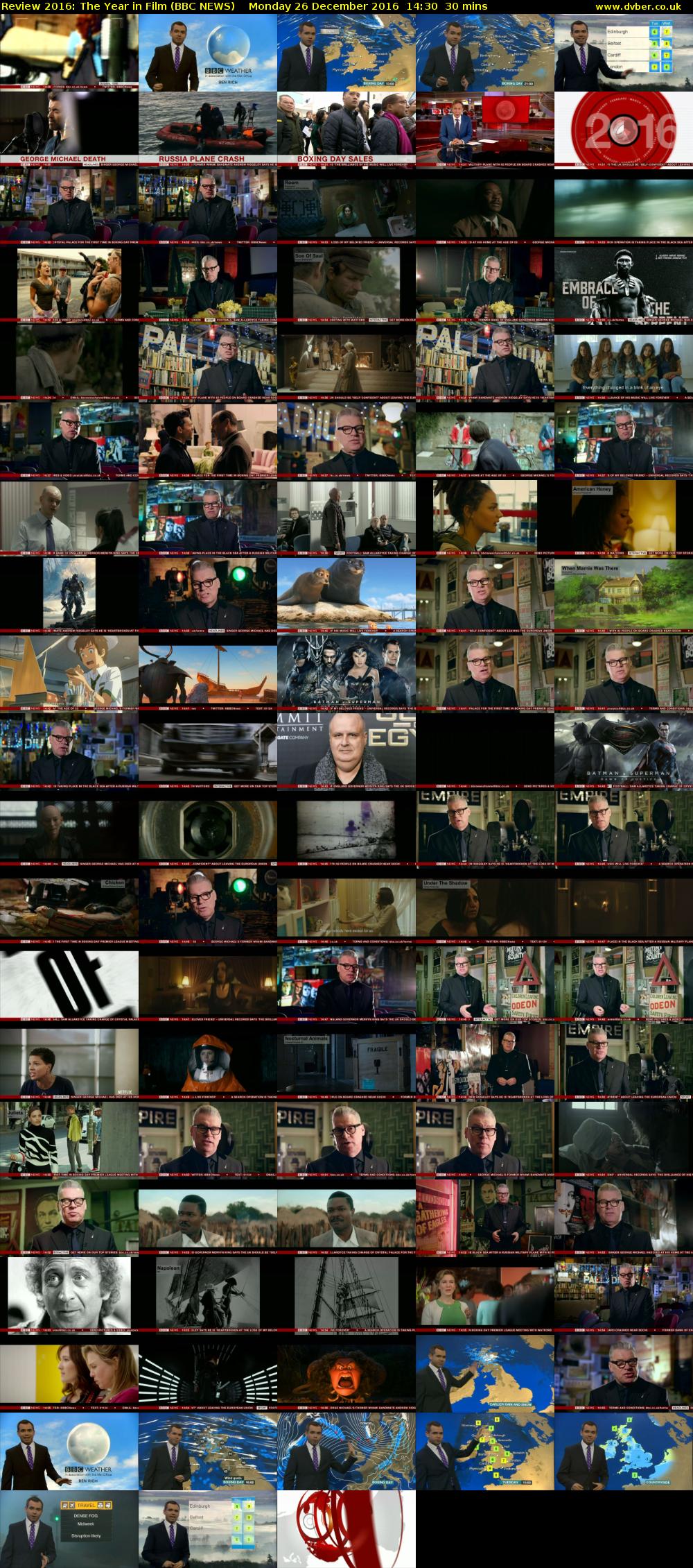 Review 2016: The Year in Film (BBC NEWS) Monday 26 December 2016 14:30 - 15:00