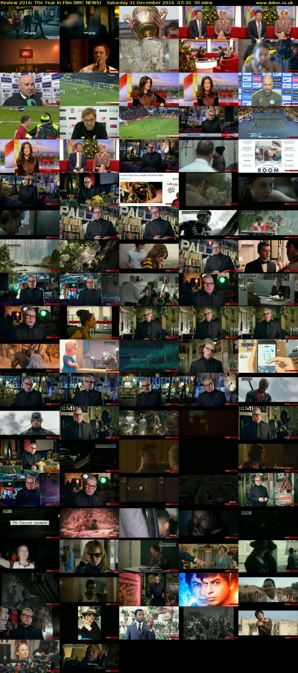 Review 2016: The Year in Film (BBC NEWS) Saturday 31 December 2016 07:30 - 08:00