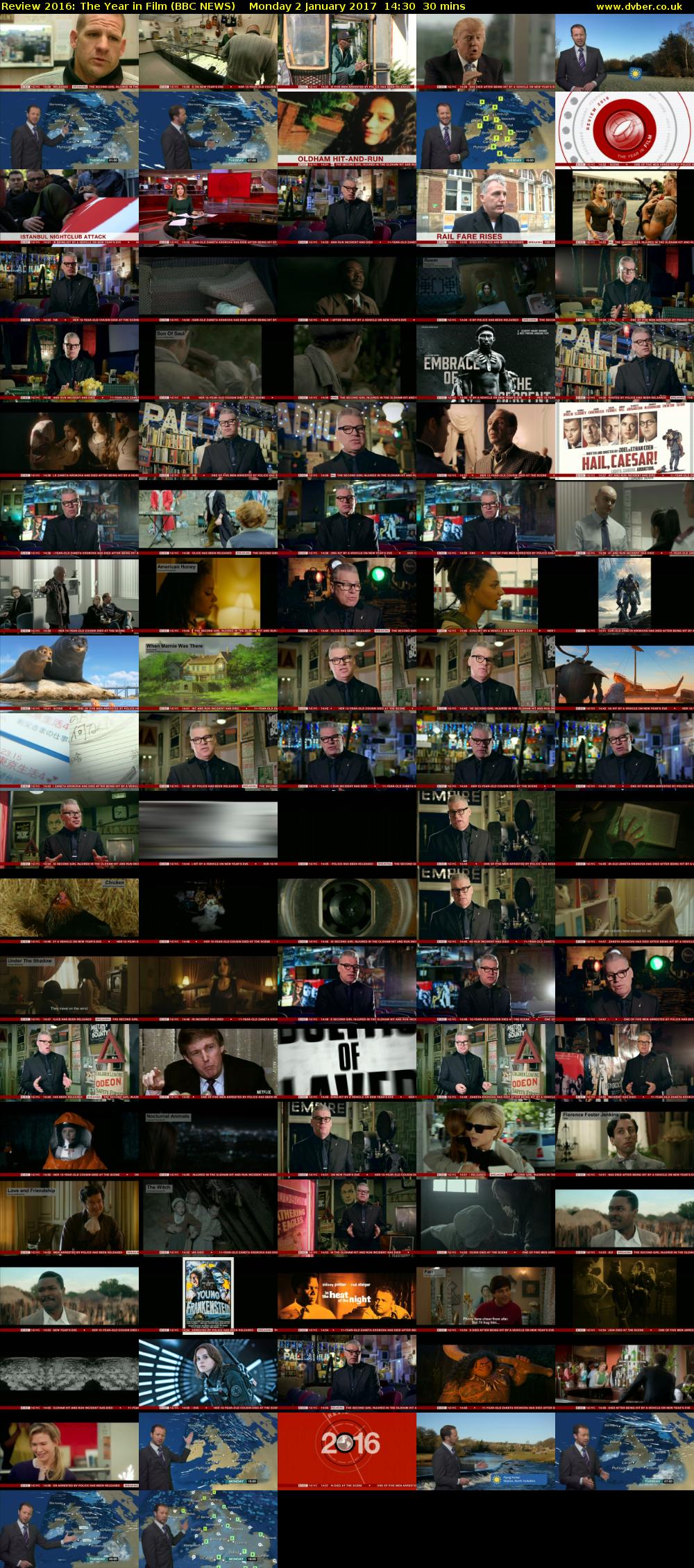 Review 2016: The Year in Film (BBC NEWS) Monday 2 January 2017 14:30 - 15:00
