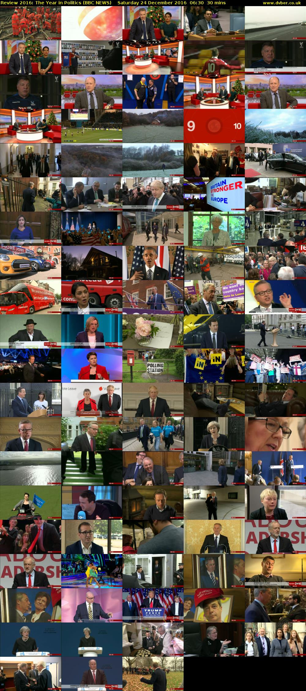 Review 2016: The Year in Politics (BBC NEWS) Saturday 24 December 2016 06:30 - 07:00