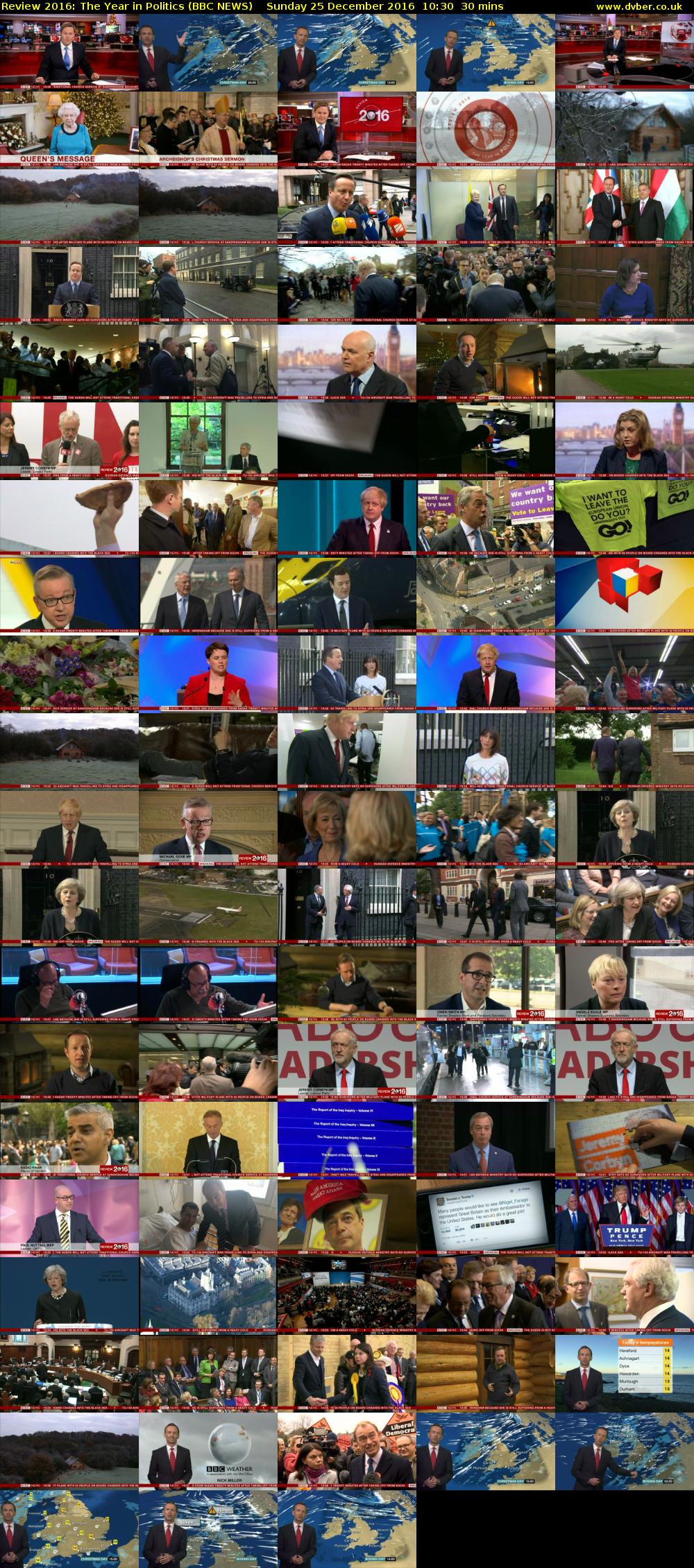 Review 2016: The Year in Politics (BBC NEWS) Sunday 25 December 2016 10:30 - 11:00