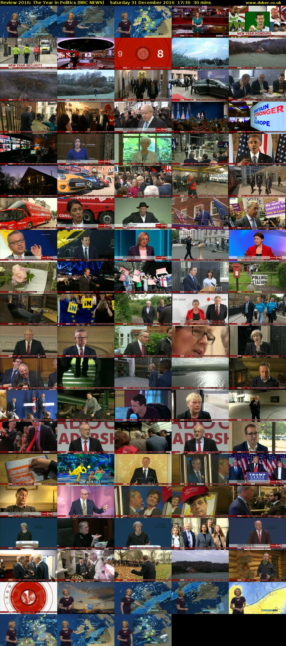 Review 2016: The Year in Politics (BBC NEWS) Saturday 31 December 2016 17:30 - 18:00