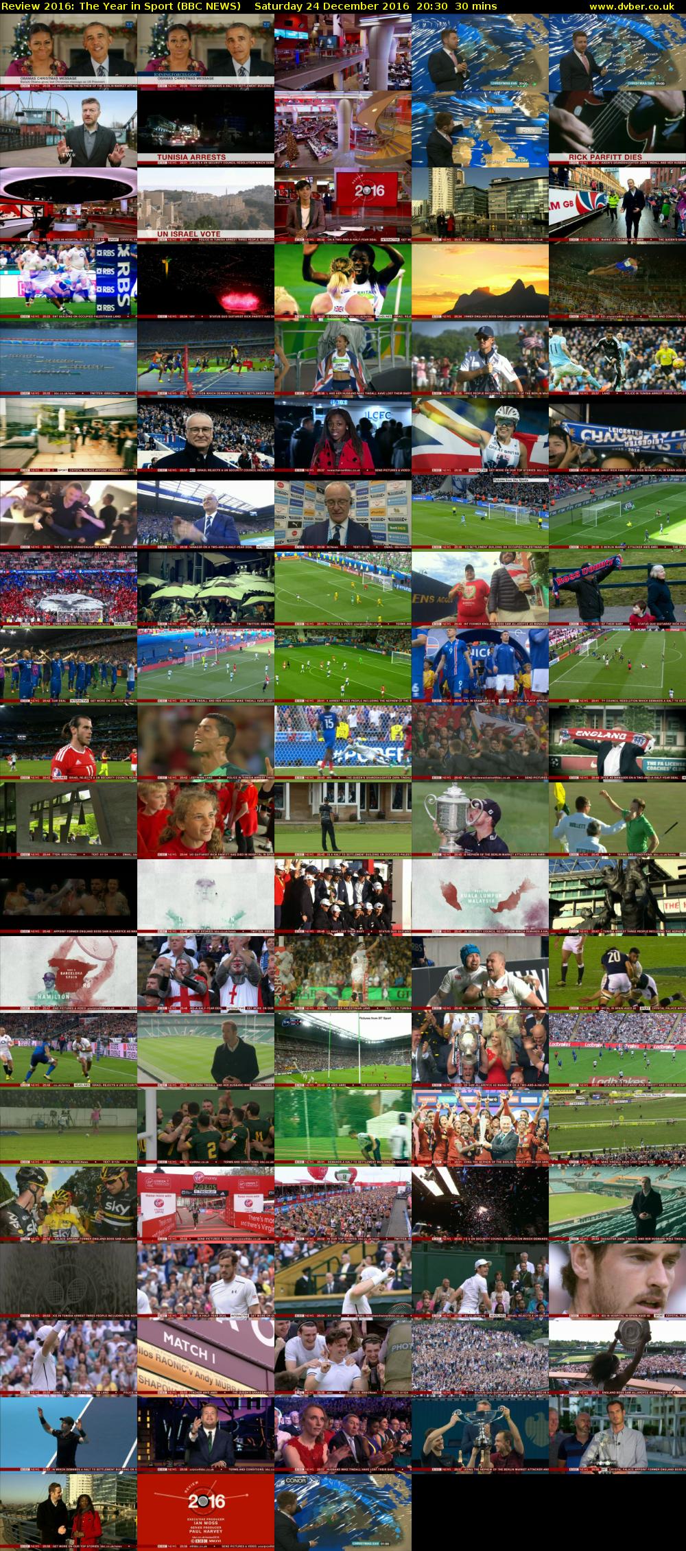 Review 2016: The Year in Sport (BBC NEWS) Saturday 24 December 2016 20:30 - 21:00