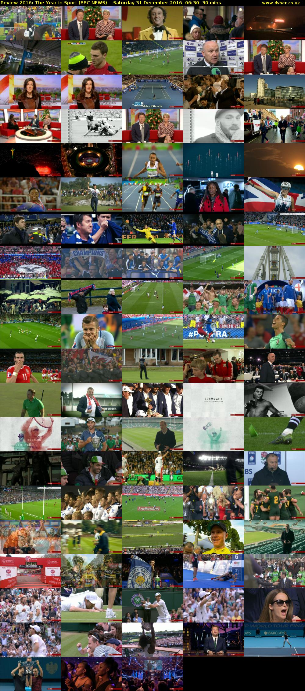 Review 2016: The Year in Sport (BBC NEWS) Saturday 31 December 2016 06:30 - 07:00
