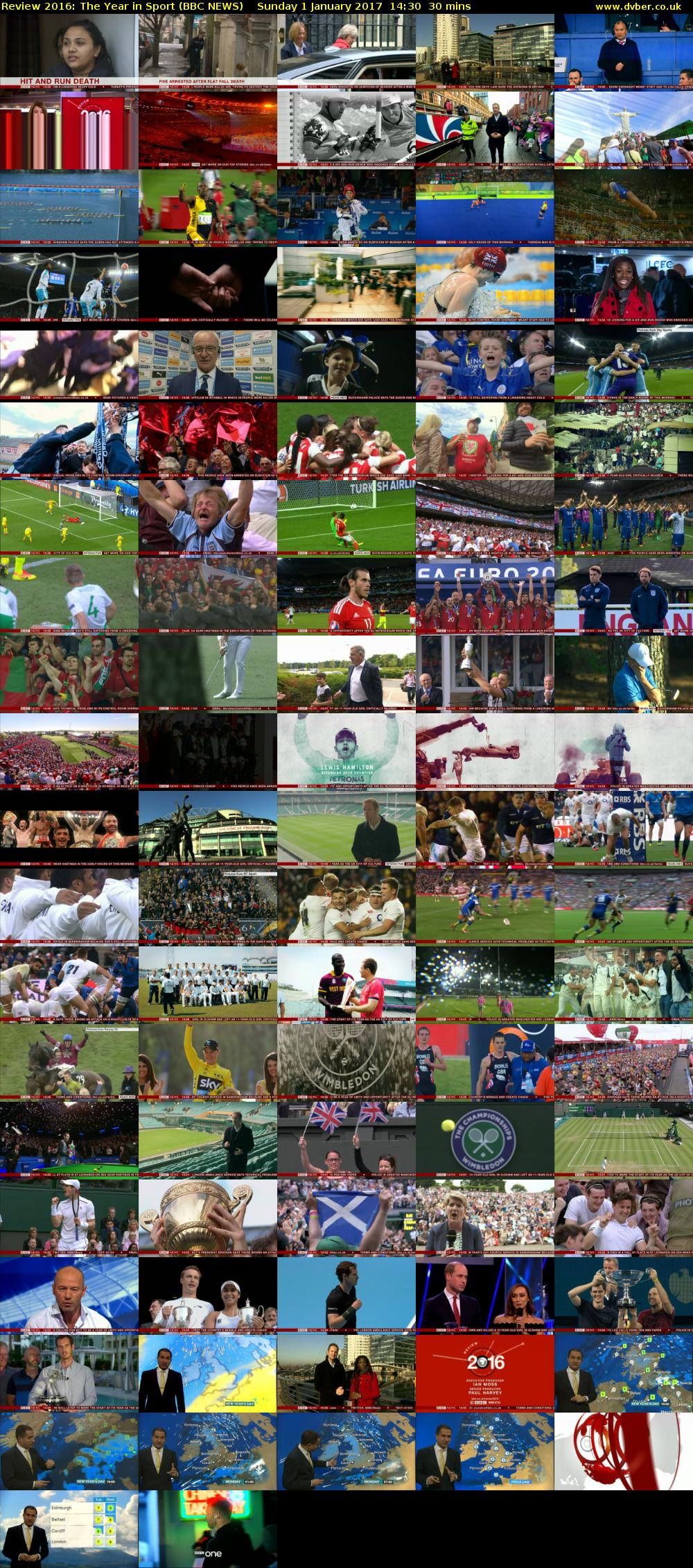 Review 2016: The Year in Sport (BBC NEWS) Sunday 1 January 2017 14:30 - 15:00
