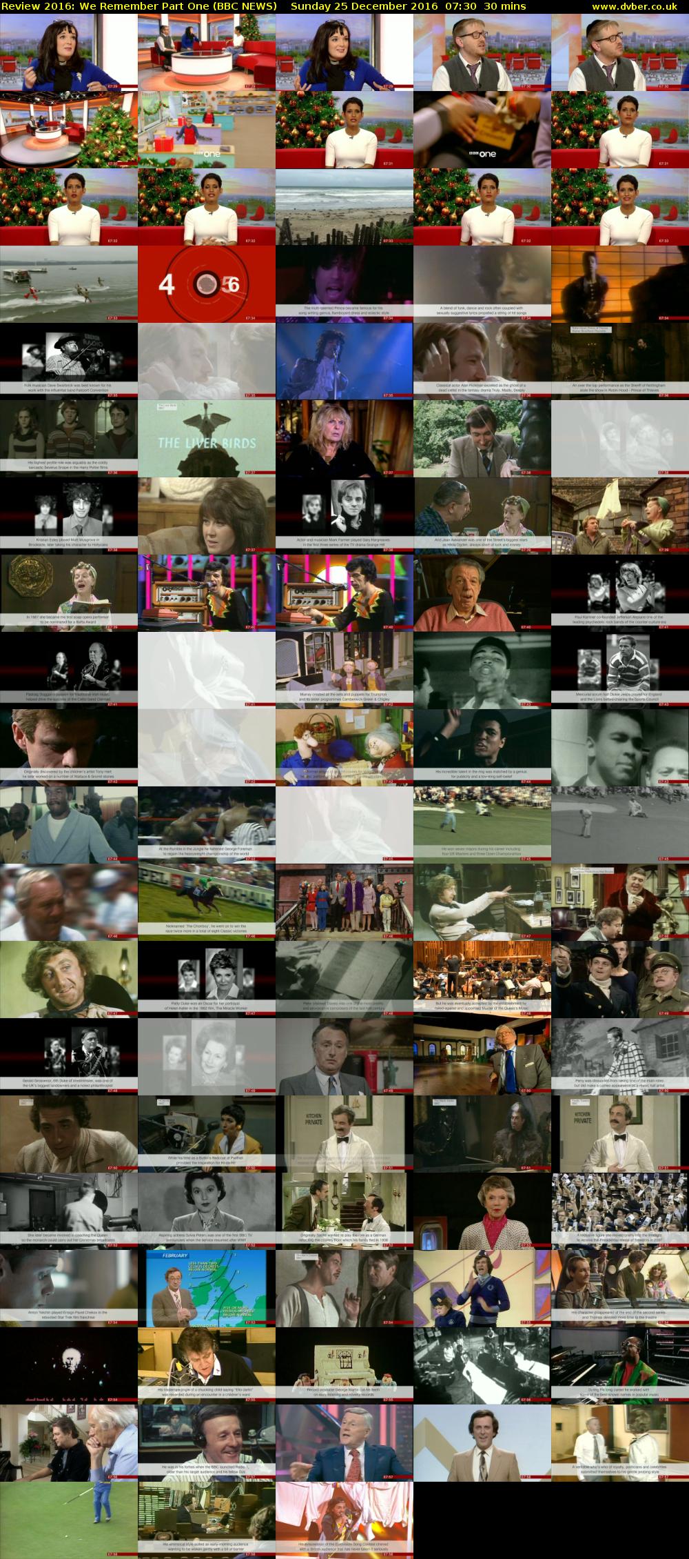 Review 2016: We Remember Part One (BBC NEWS) Sunday 25 December 2016 07:30 - 08:00