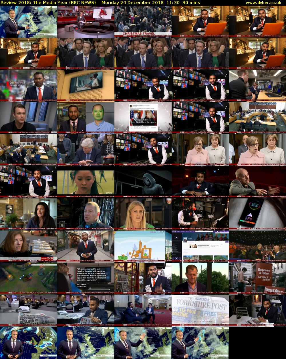 Review 2018: The Media Year (BBC NEWS) Monday 24 December 2018 11:30 - 12:00