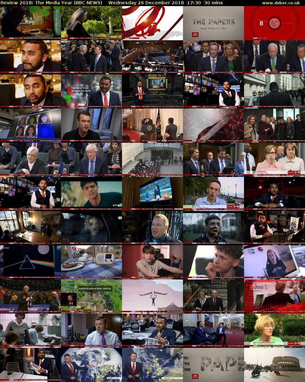 Review 2018: The Media Year (BBC NEWS) Wednesday 26 December 2018 17:30 - 18:00