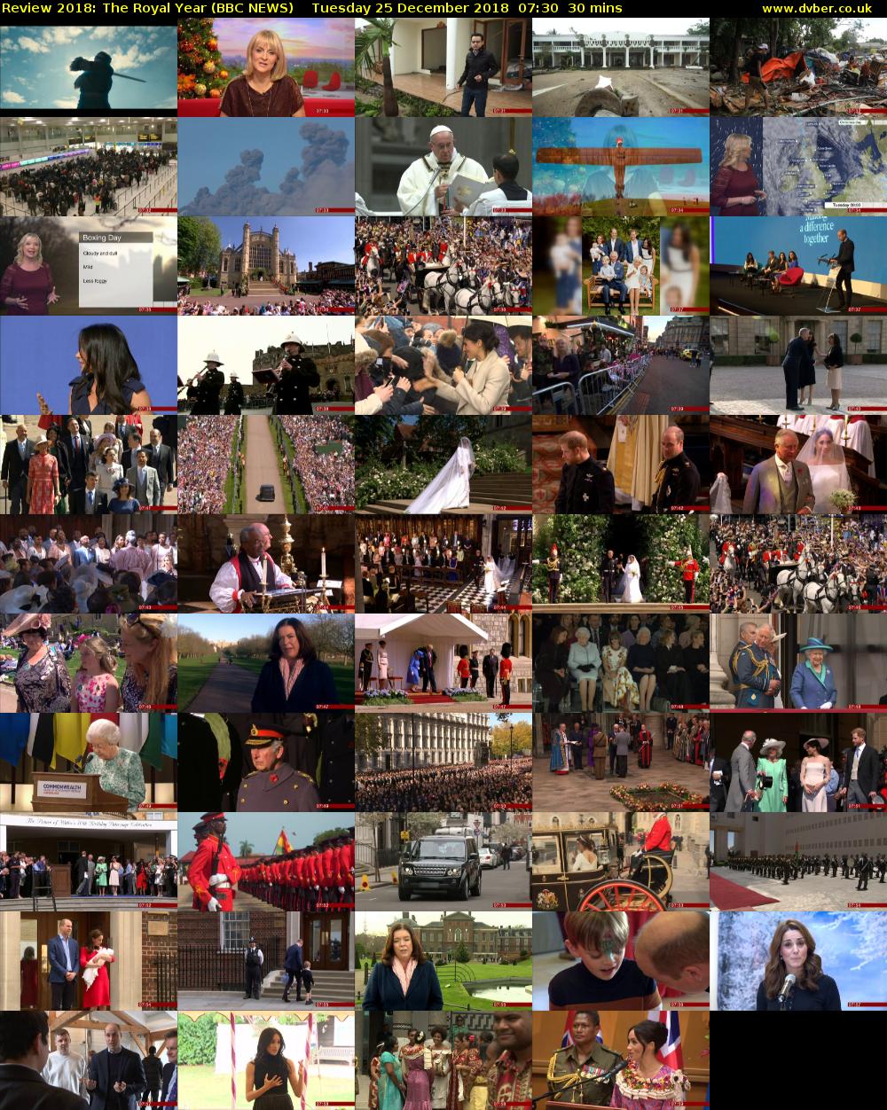 Review 2018: The Royal Year (BBC NEWS) Tuesday 25 December 2018 07:30 - 08:00