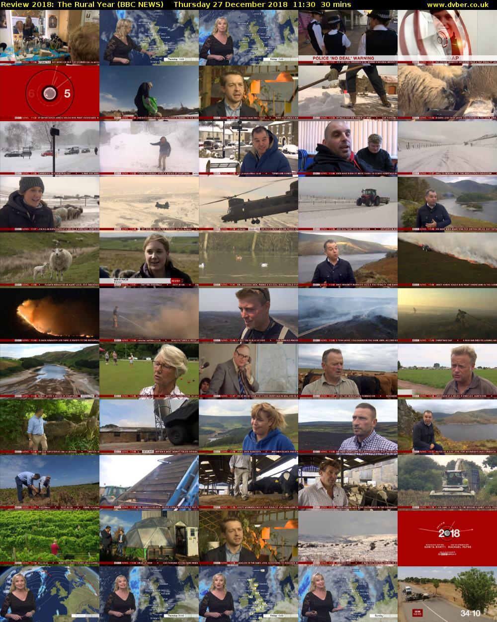 Review 2018: The Rural Year (BBC NEWS) Thursday 27 December 2018 11:30 - 12:00