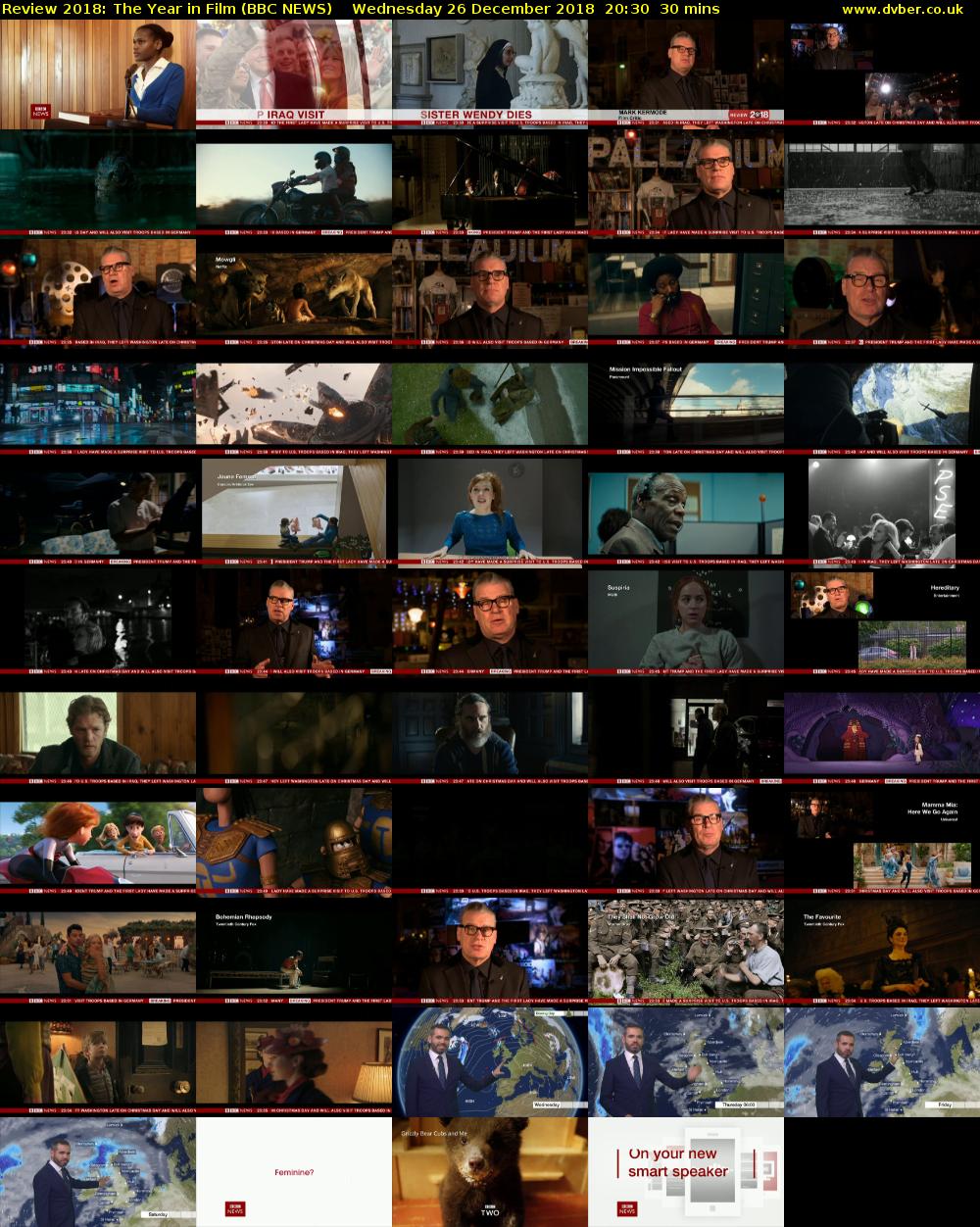 Review 2018: The Year in Film (BBC NEWS) Wednesday 26 December 2018 20:30 - 21:00