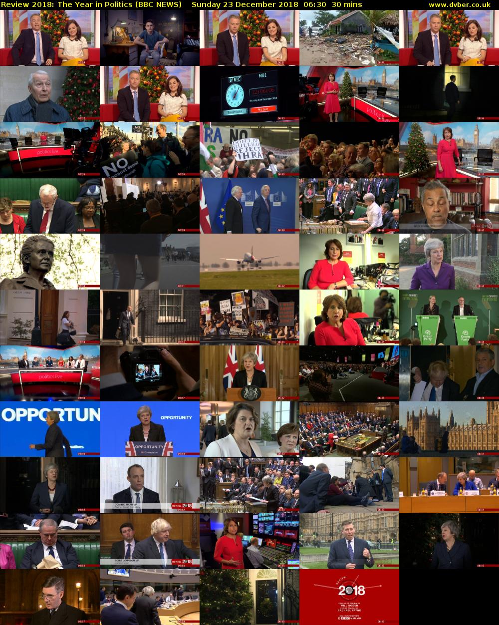 Review 2018: The Year in Politics (BBC NEWS) Sunday 23 December 2018 06:30 - 07:00