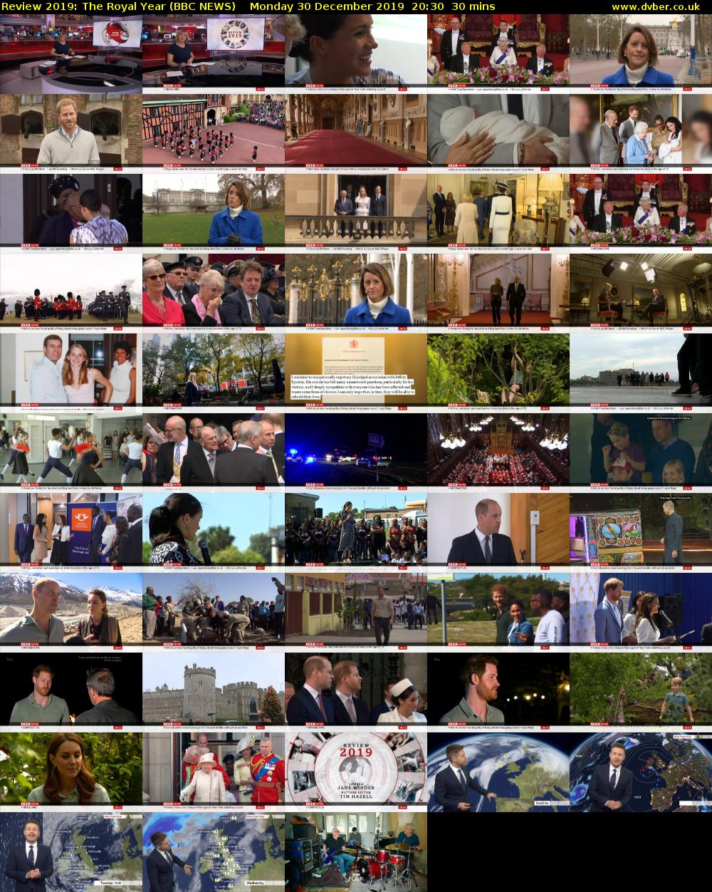 Review 2019: The Royal Year (BBC NEWS) Monday 30 December 2019 20:30 - 21:00