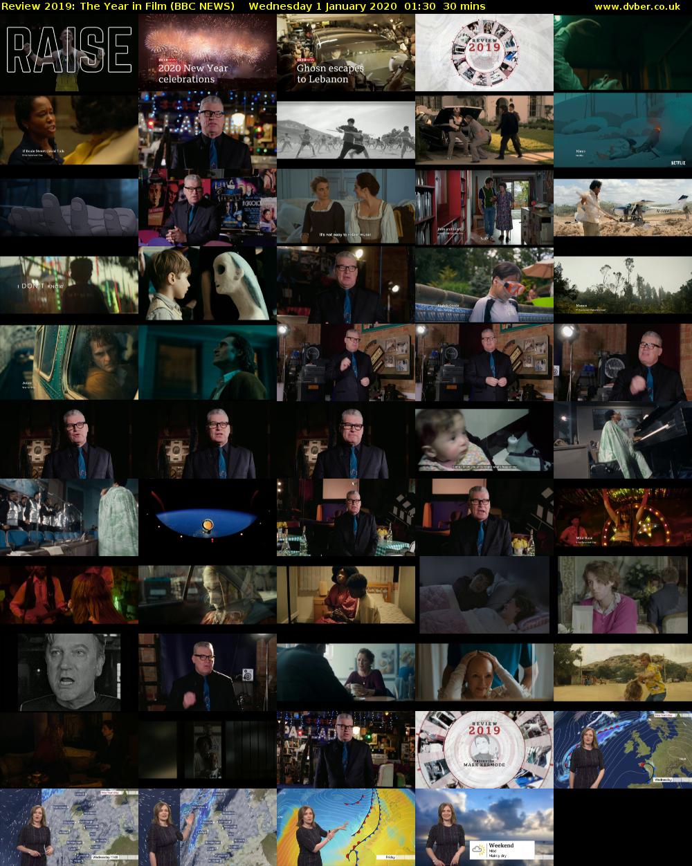 Review 2019: The Year in Film (BBC NEWS) Wednesday 1 January 2020 01:30 - 02:00