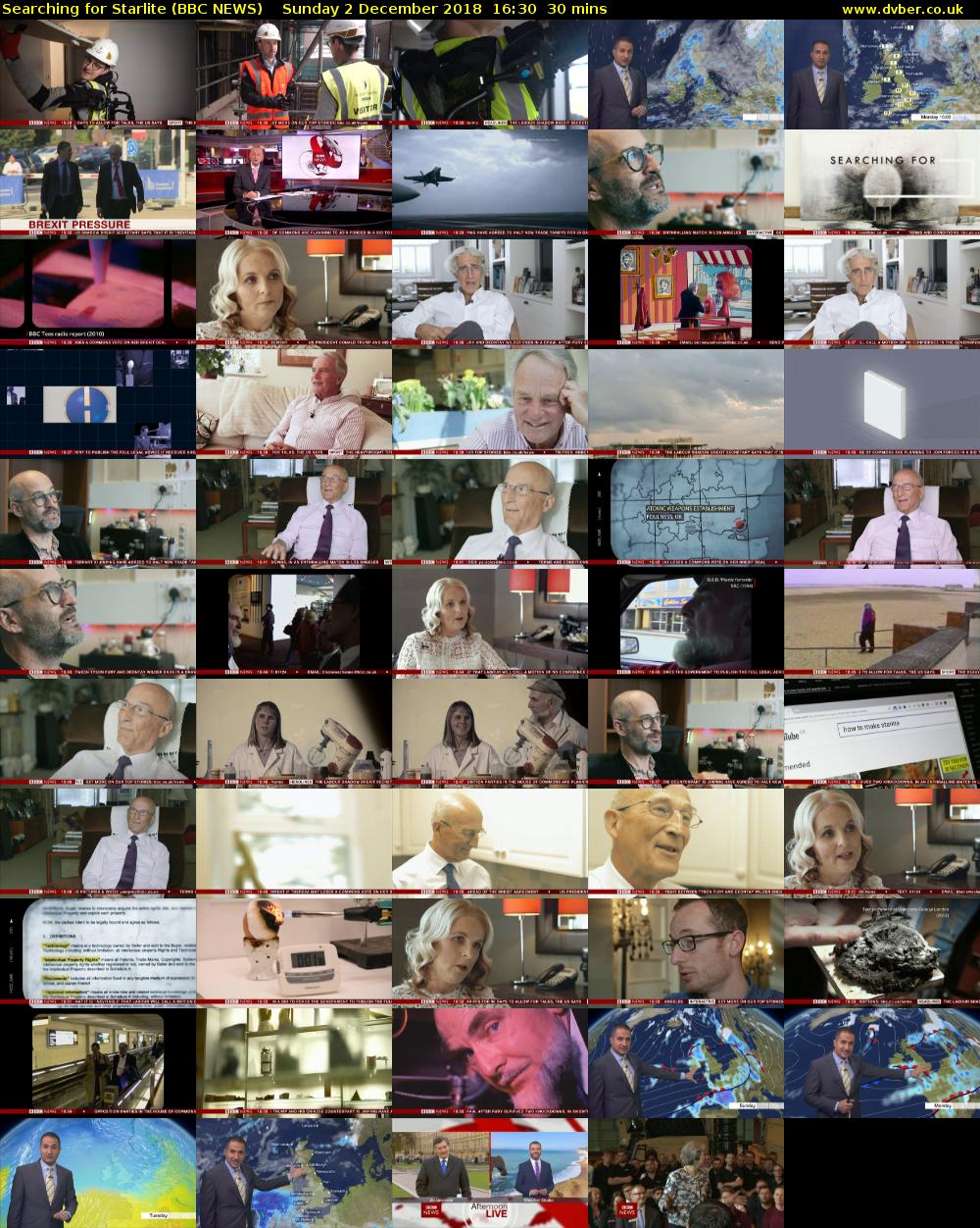 Searching for Starlite (BBC NEWS) Sunday 2 December 2018 16:30 - 17:00