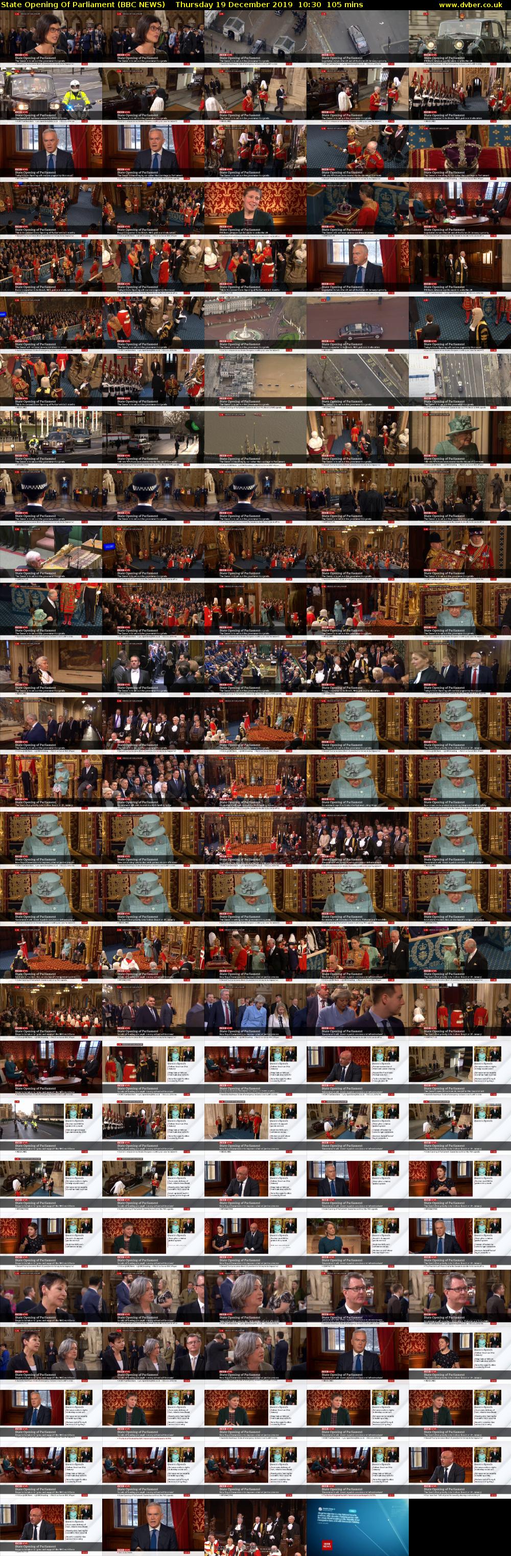 State Opening of Parliament (BBC NEWS) Thursday 19 December 2019 10:30 - 12:15