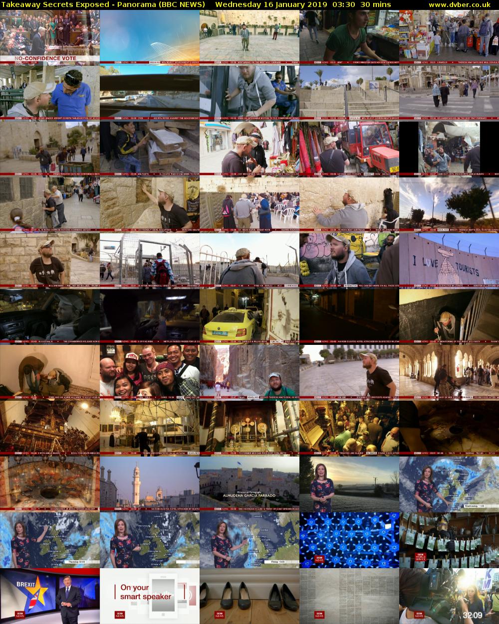 Takeaway Secrets Exposed - Panorama (BBC NEWS) Wednesday 16 January 2019 03:30 - 04:00