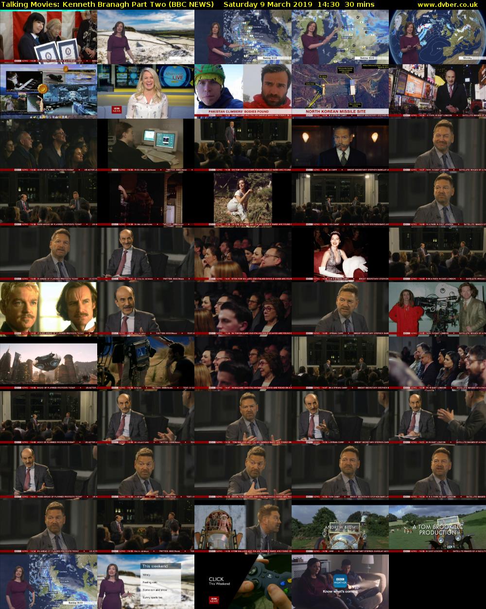 Talking Movies: Kenneth Branagh Part Two (BBC NEWS) Saturday 9 March 2019 14:30 - 15:00