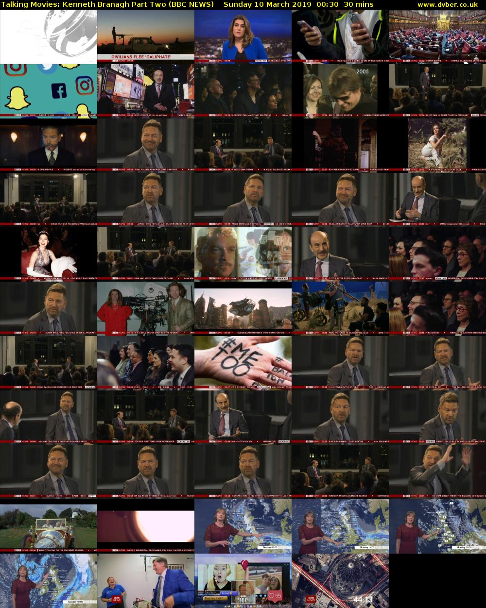 Talking Movies: Kenneth Branagh Part Two (BBC NEWS) Sunday 10 March 2019 00:30 - 01:00