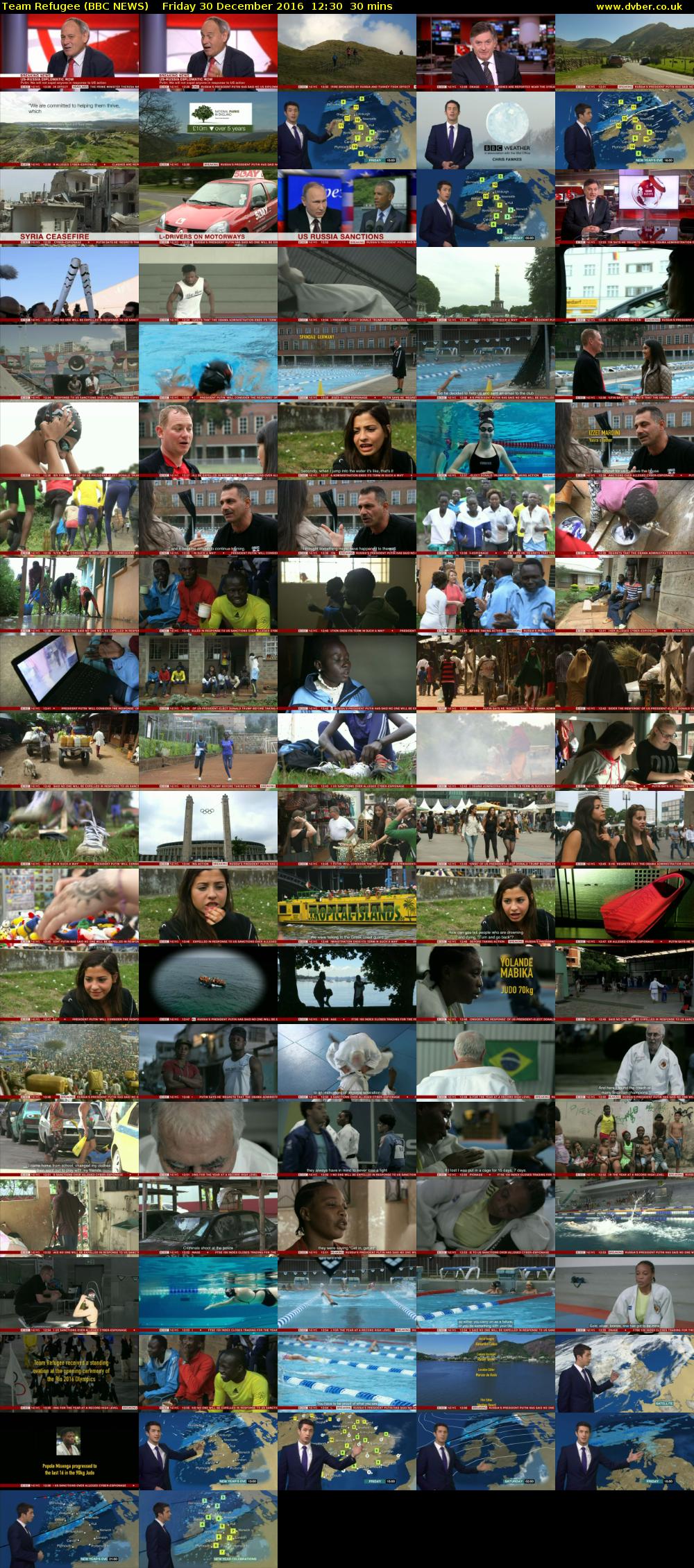 Team Refugee (BBC NEWS) Friday 30 December 2016 12:30 - 13:00
