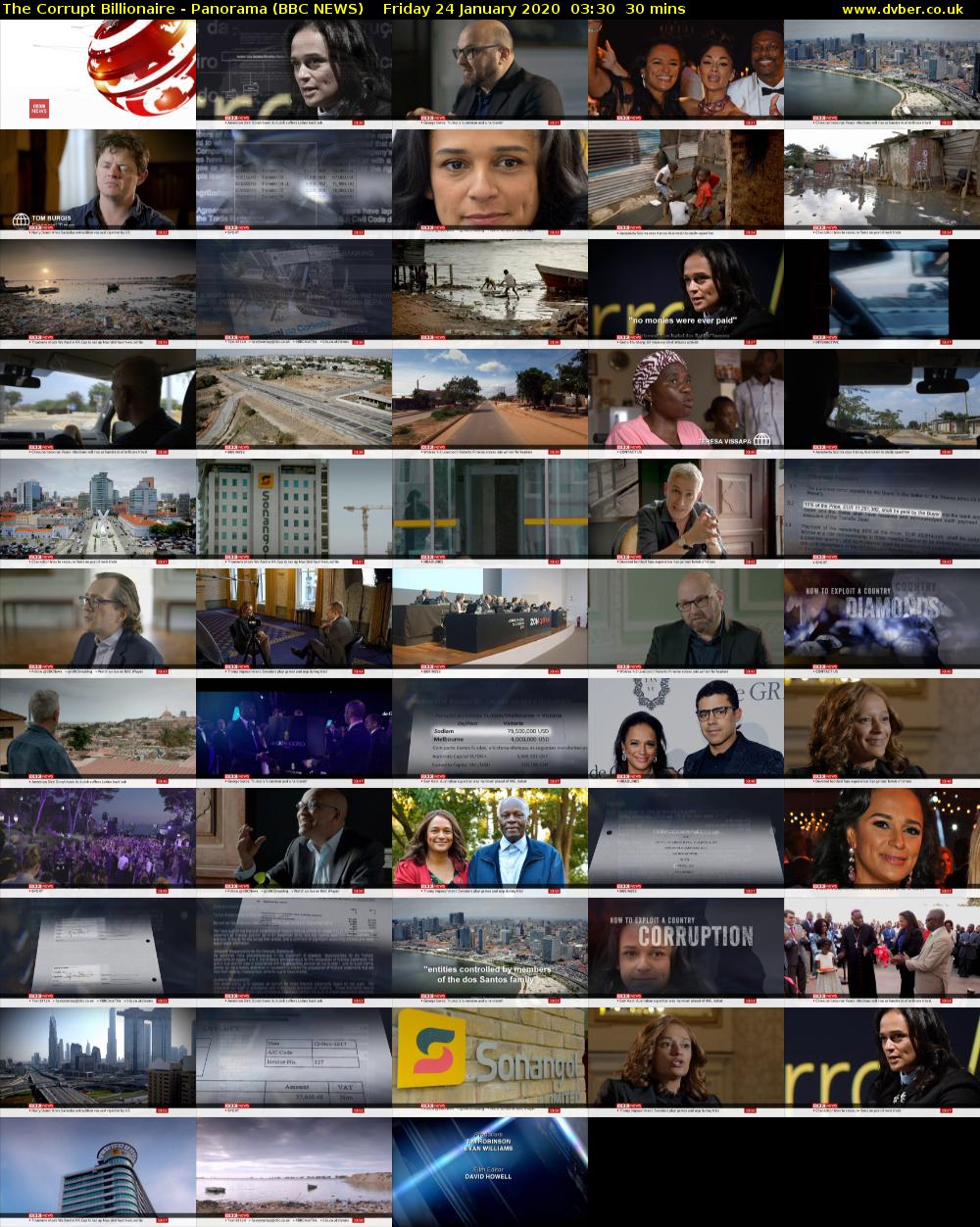 The Corrupt Billionaire - Panorama (BBC NEWS) Friday 24 January 2020 03:30 - 04:00