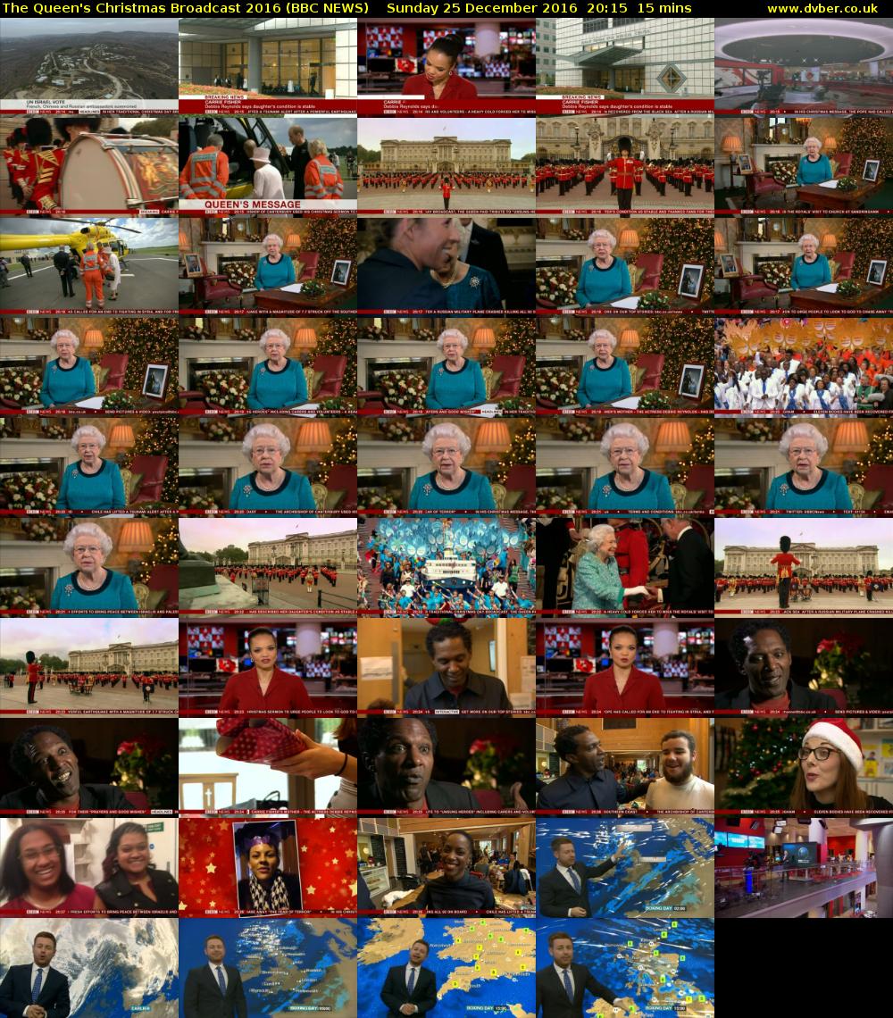 The Queen's Christmas Broadcast 2016 (BBC NEWS) Sunday 25 December 2016 20:15 - 20:30