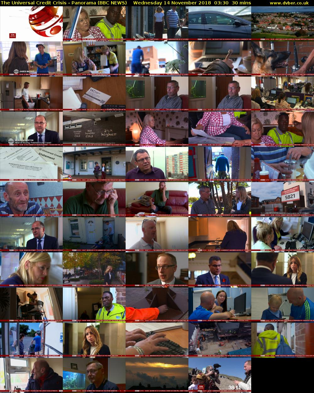 The Universal Credit Crisis - Panorama (BBC NEWS) Wednesday 14 November 2018 03:30 - 04:00