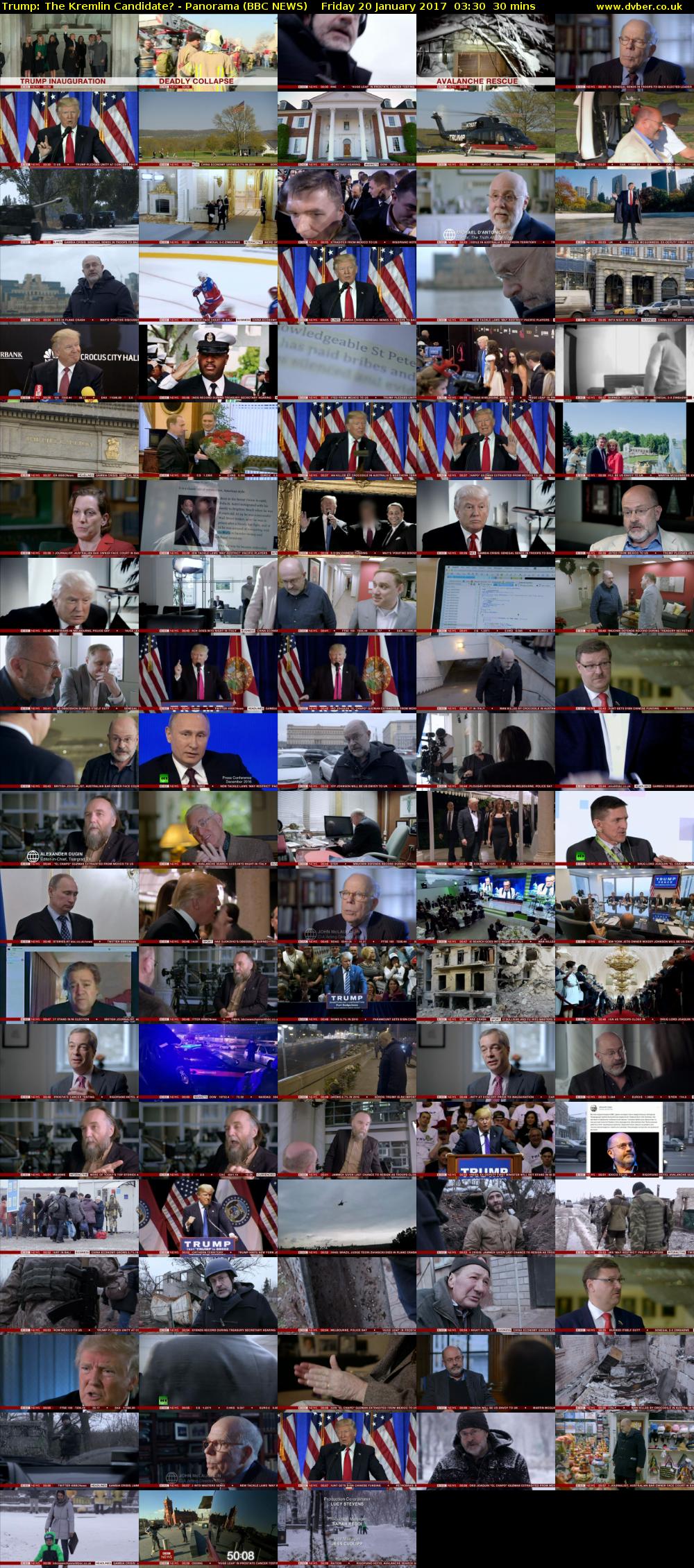 Trump: The Kremlin Candidate? - Panorama (BBC NEWS) Friday 20 January 2017 03:30 - 04:00