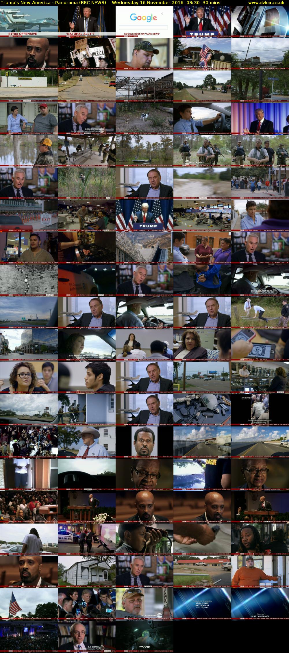 Trump's New America - Panorama (BBC NEWS) Wednesday 16 November 2016 03:30 - 04:00
