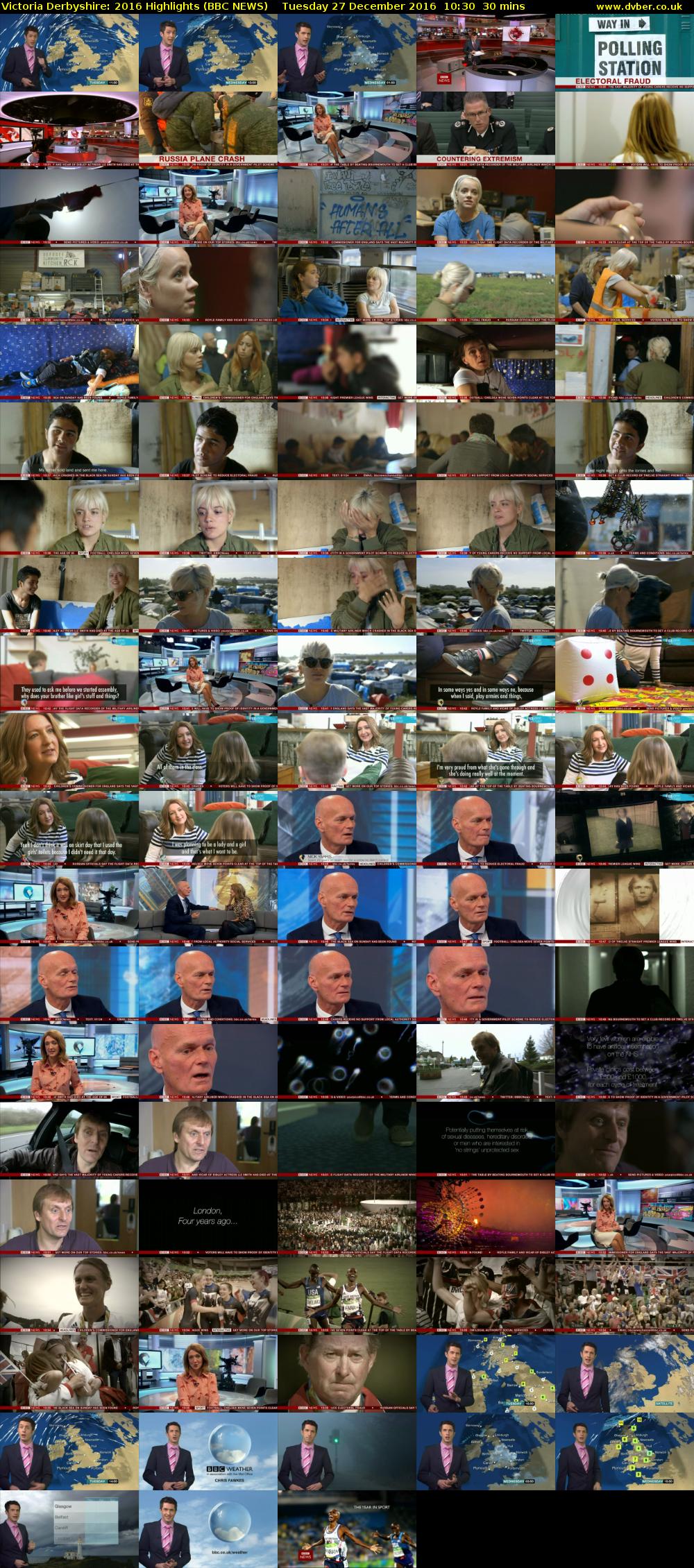 Victoria Derbyshire: 2016 Highlights (BBC NEWS) Tuesday 27 December 2016 10:30 - 11:00