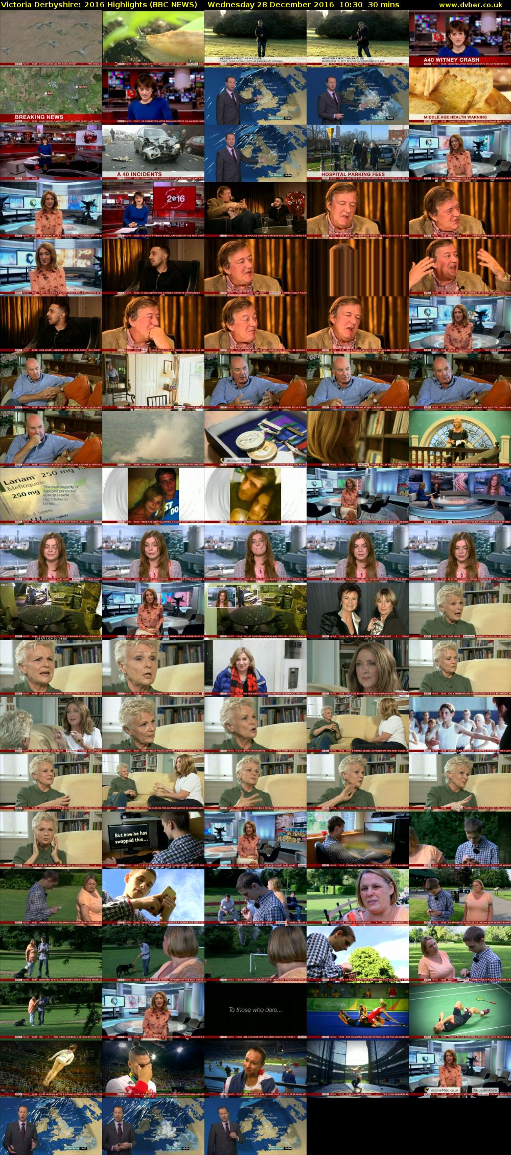 Victoria Derbyshire: 2016 Highlights (BBC NEWS) Wednesday 28 December 2016 10:30 - 11:00
