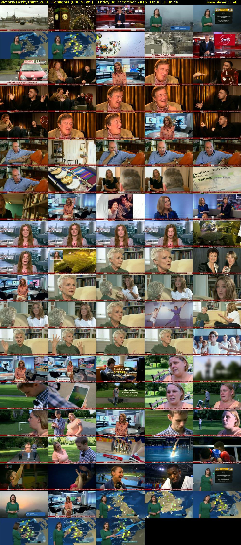 Victoria Derbyshire: 2016 Highlights (BBC NEWS) Friday 30 December 2016 10:30 - 11:00