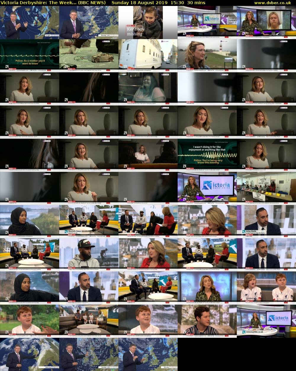 Victoria Derbyshire: The Week... (BBC NEWS) Sunday 18 August 2019 15:30 - 16:00