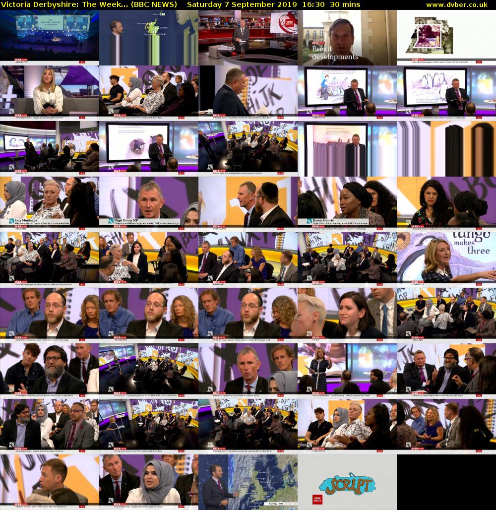 Victoria Derbyshire: The Week... (BBC NEWS) Saturday 7 September 2019 16:30 - 17:00