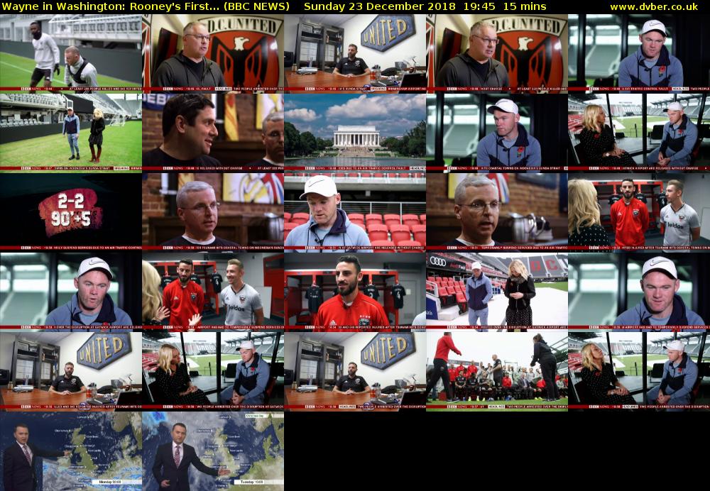 Wayne in Washington: Rooney's First... (BBC NEWS) Sunday 23 December 2018 19:45 - 20:00